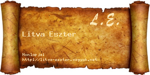 Litva Eszter névjegykártya
